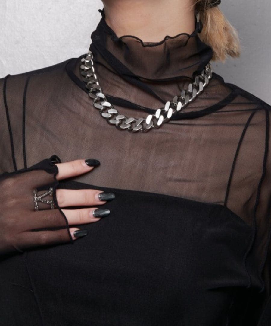 (最安値)大人気即完売Lui's 【mi-企画】シルバーチェーンネックレス