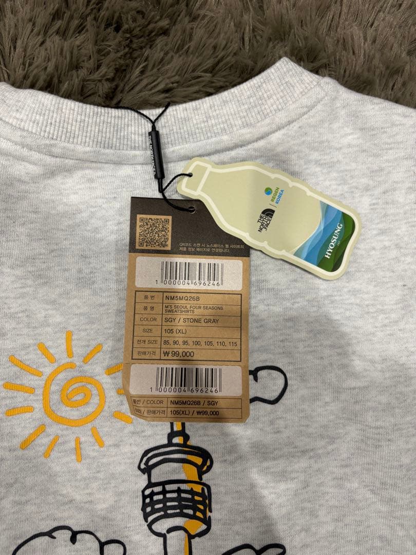 THE NORTH FACE トレーナー 長袖 韓国限定 XLサイズ　未使用品