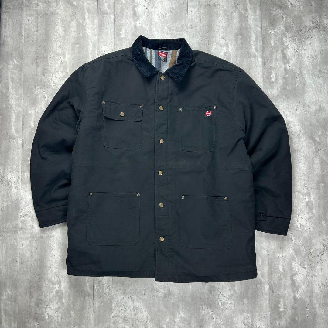 ラングラー ロゴタグ カバーオール ワークジャケット ブラック 2XL 6113