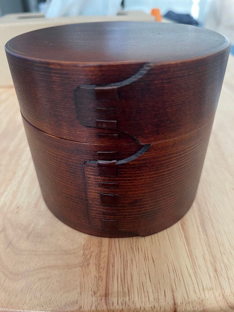 大館曲げわっぱ　二つ重ね丸弁当箱2個セット　大館工芸社