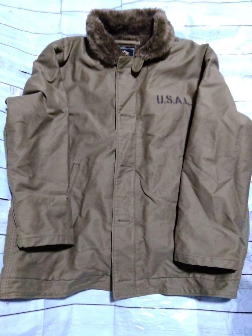 アルファインダストリーズ　n-1 デッキジャケット　ミリタリーカーキ　4L