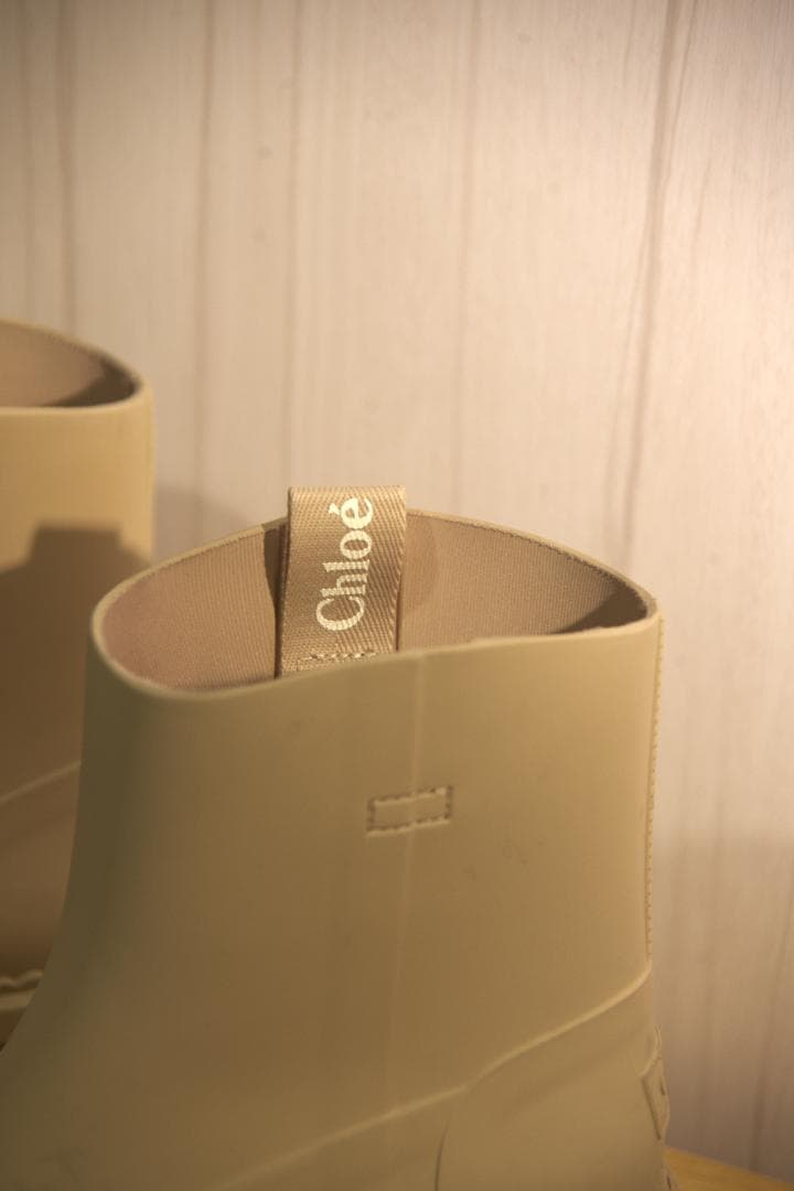 Chloé ベージュ 長靴 厚底 レインブーツ