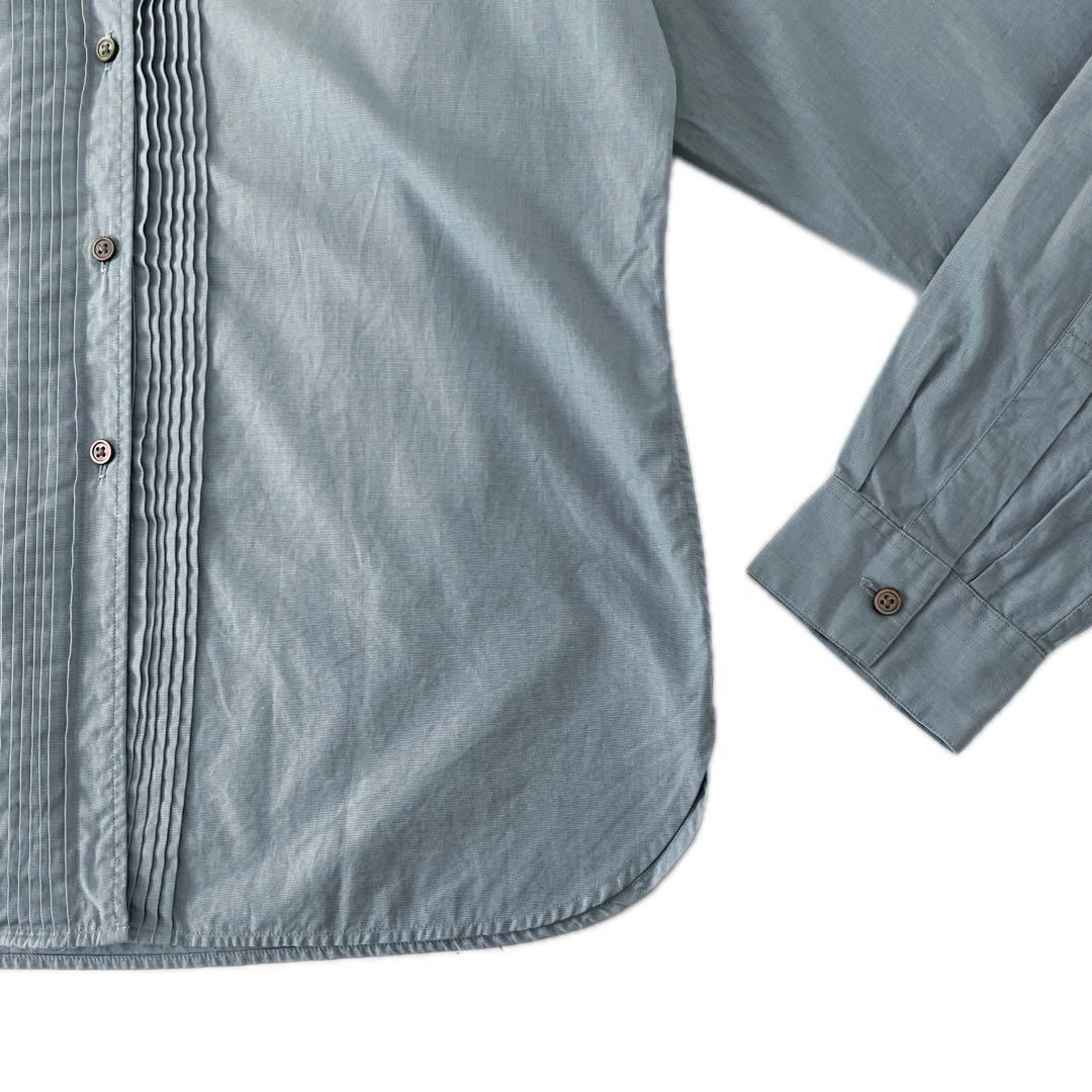 美品 マーガレットハウエル コットンシルク ピンタックブラウス