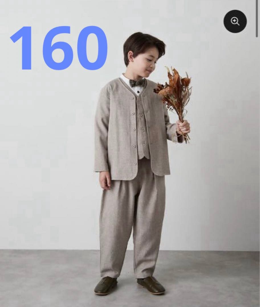 【riziere】シングルノーカラージャケット、蝶ネクタイ　一式