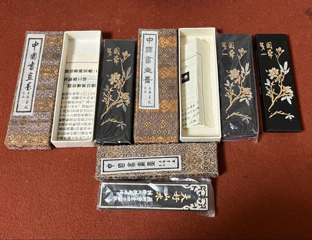 中国墨 鉄斎翁書画宝墨 油煙101 古墨 徽歙曹素功堯千氏 4本