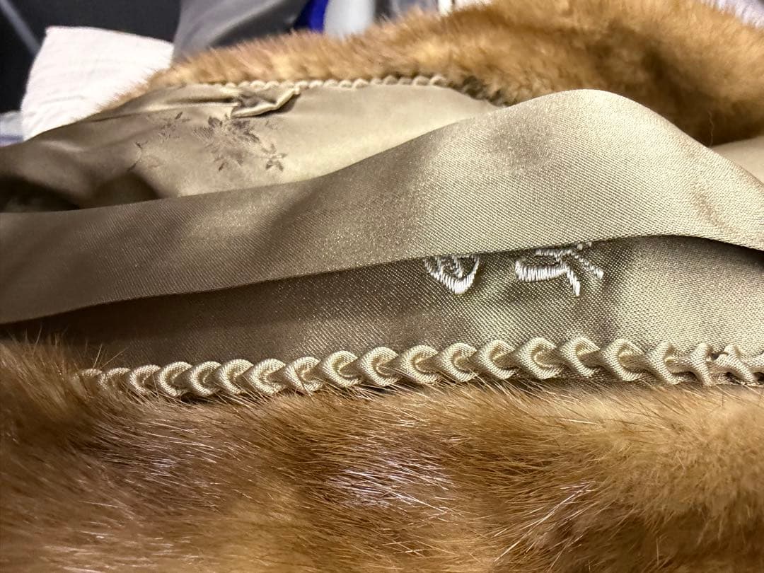 美品　SAGA MINKブラウン毛皮ジャケット