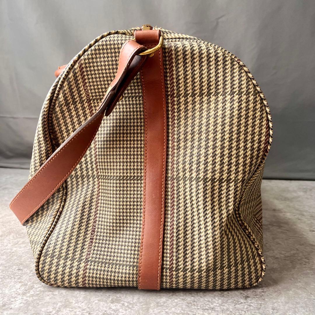 大容量 ポロ ラルフローレン 2way ボストンバッグ 千鳥格子 総柄