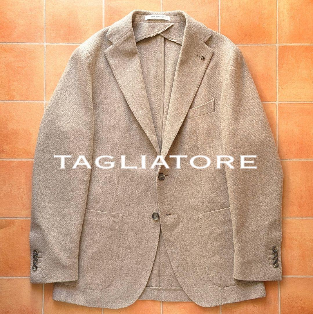 【現行モデル】TAGLIATORE ジャケット グレージュ フランネル 48