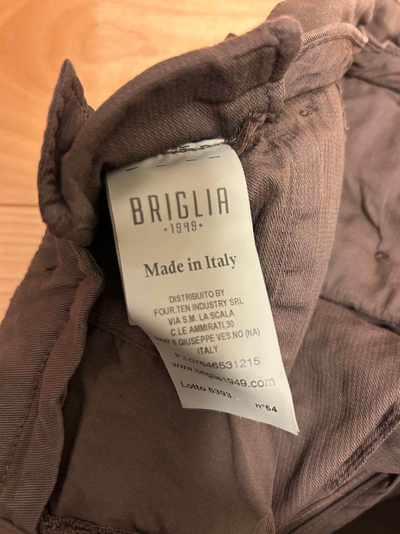 BRIGLIA1949（ブリリア1949）テーパードパンツ46:ダークブラウン