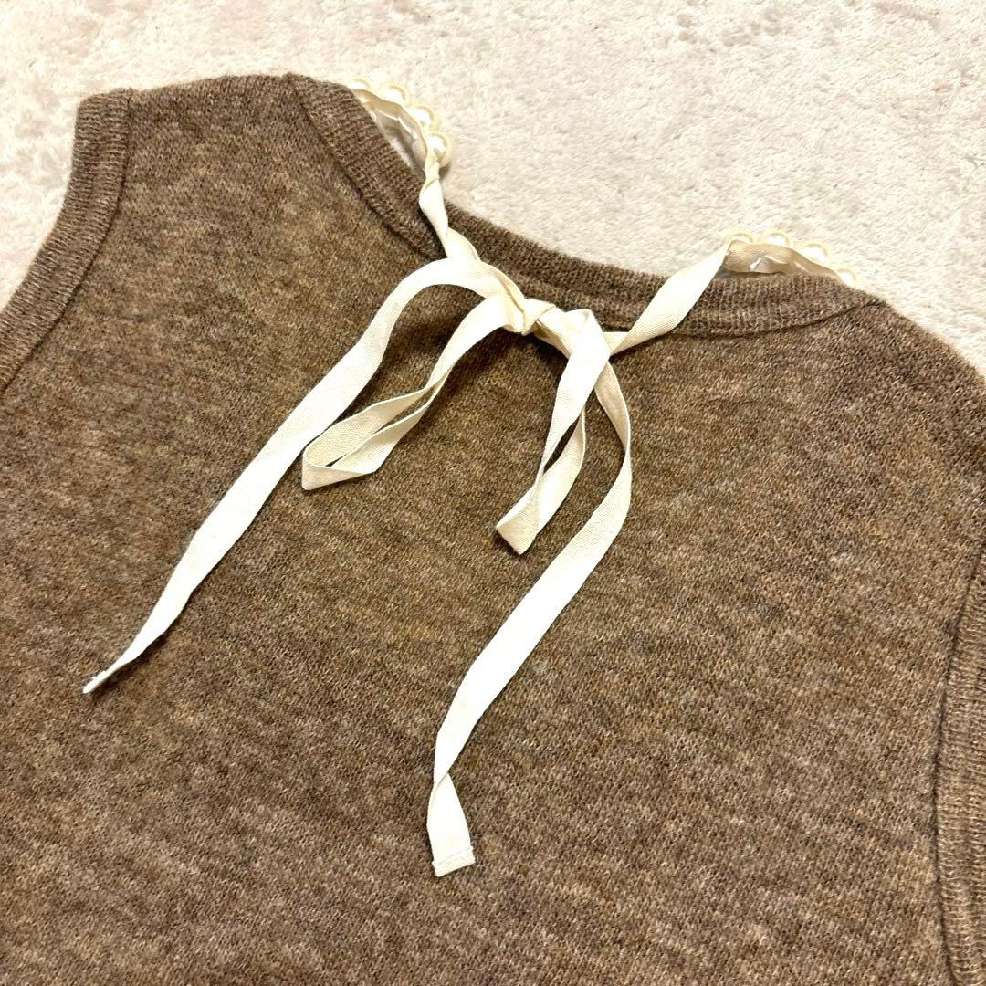 美品⭐️トリココムデギャルソン　ニットベスト パール　ブラウン　AD2006