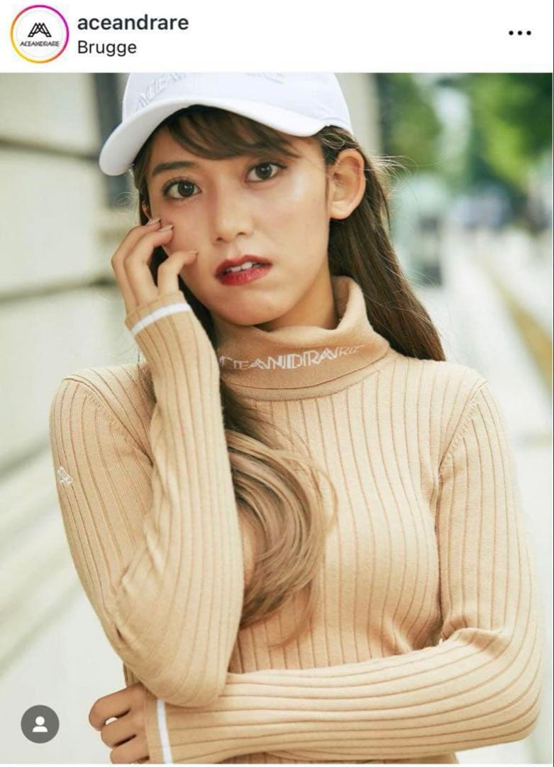 タグ無♡新品♡完売品♡aceandrare♡ベージュタートルニット♡