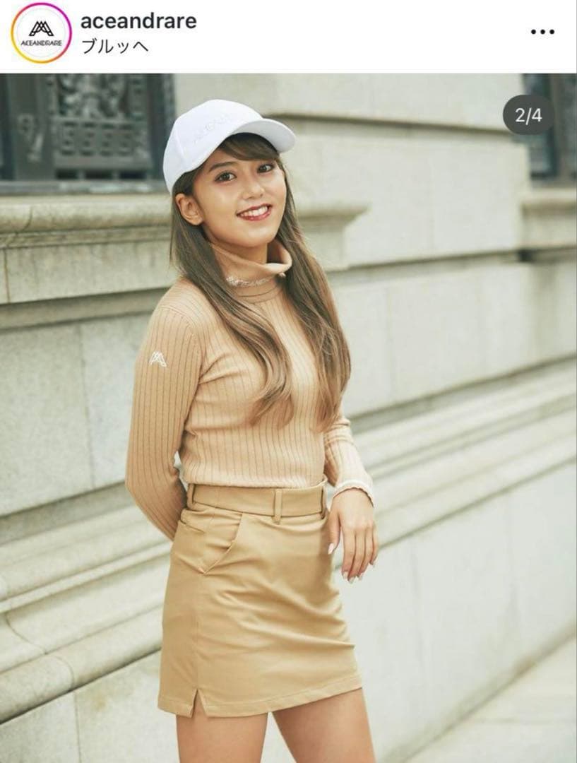 タグ無♡新品♡完売品♡aceandrare♡ベージュタートルニット♡