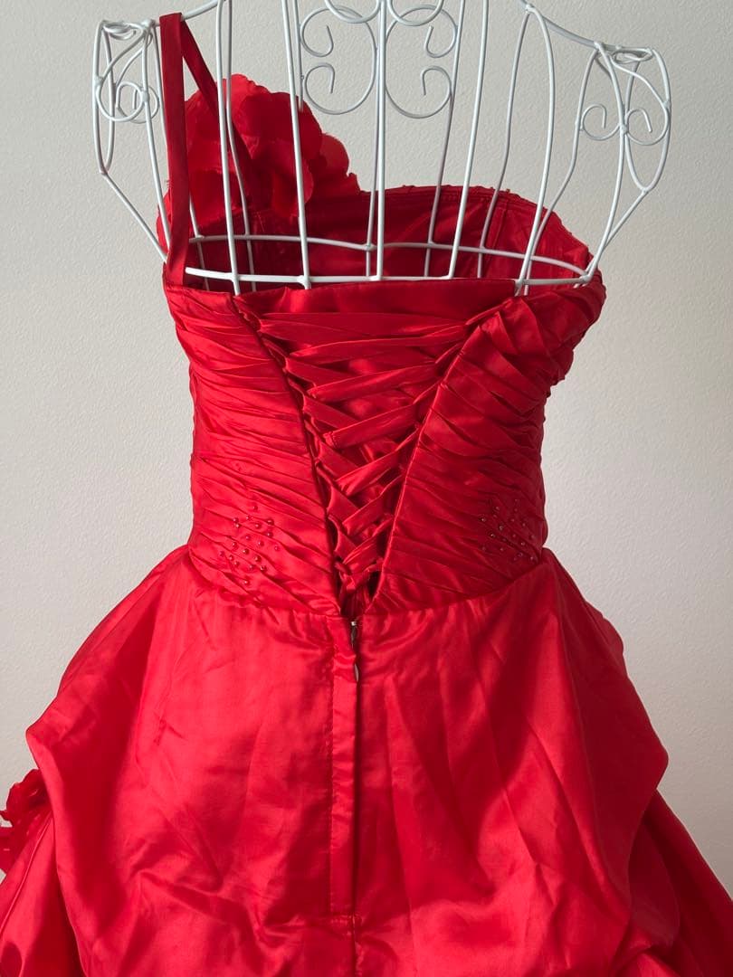 カラードレス ウェディング 撮影用衣装など 赤 レッド