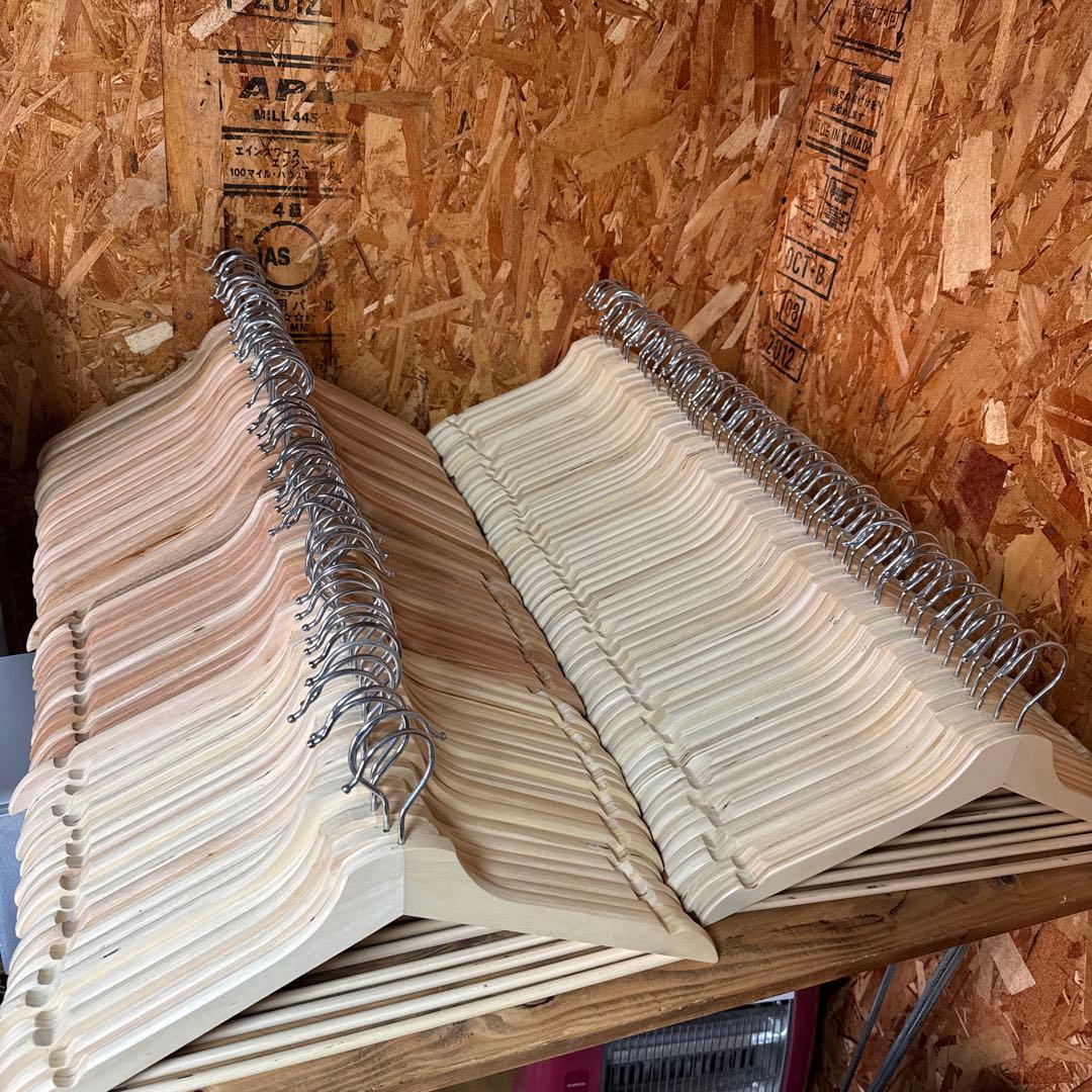 IKEA 木製 ハンガー114本