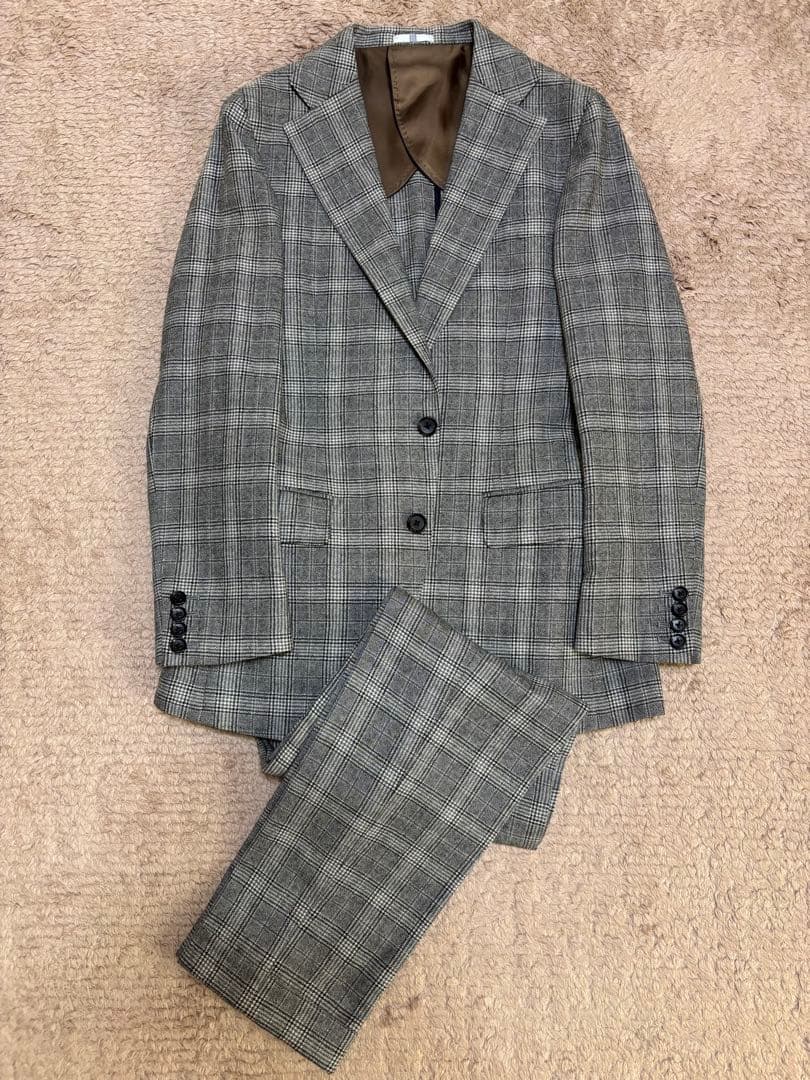 スーツセレクト× AlfredoRodina グレンチェックインポート生地スーツ