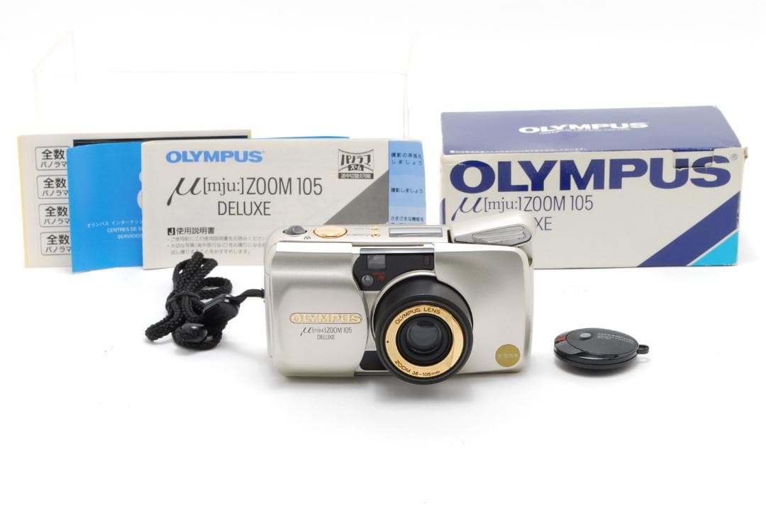 【動作品】OLYMPUS miu zoom 105 DELUXE（ゴールド）