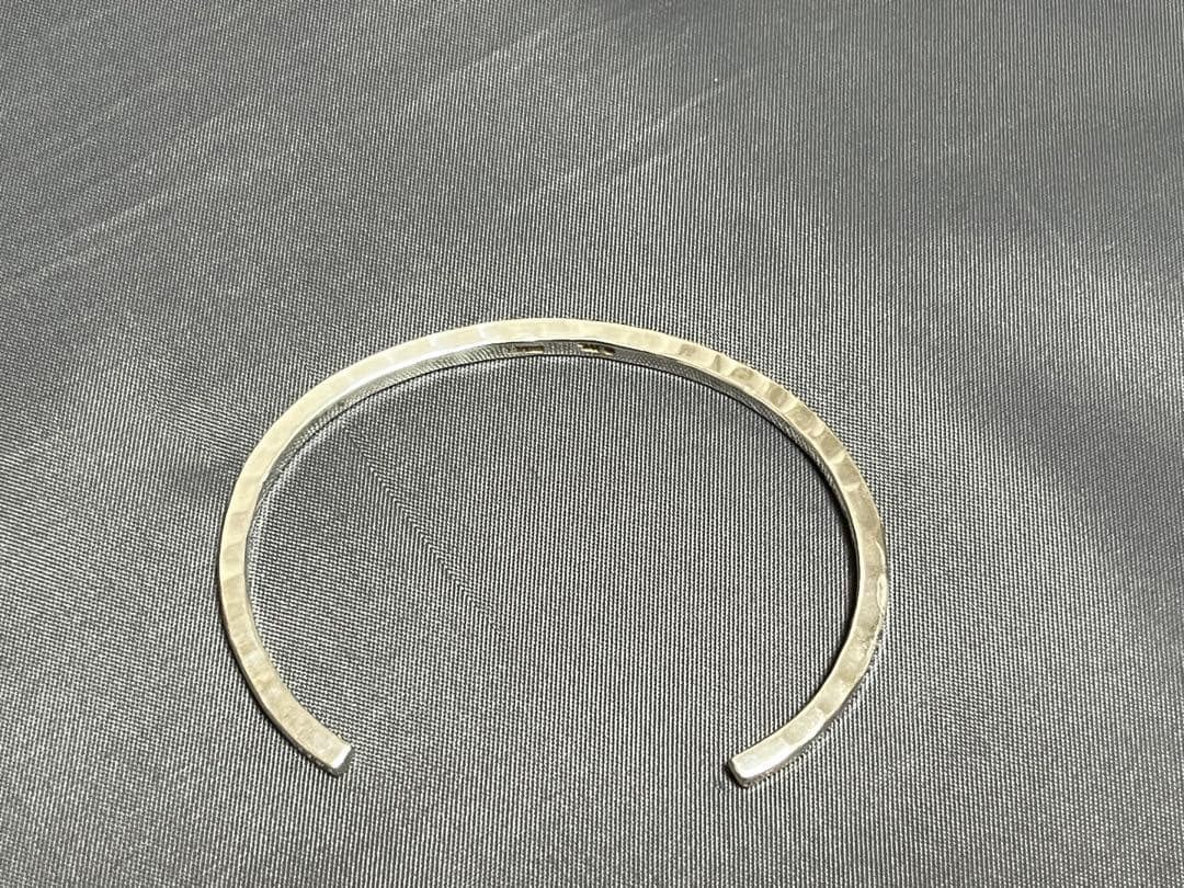 【美品】e.m. イーエム バングル ジルコニア シルバー