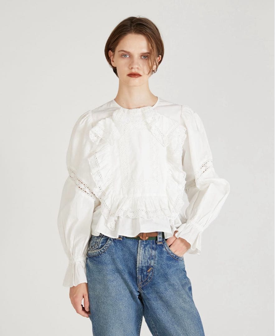 crinkle crinkle crinkle ピローケースブラウス　ホワイト