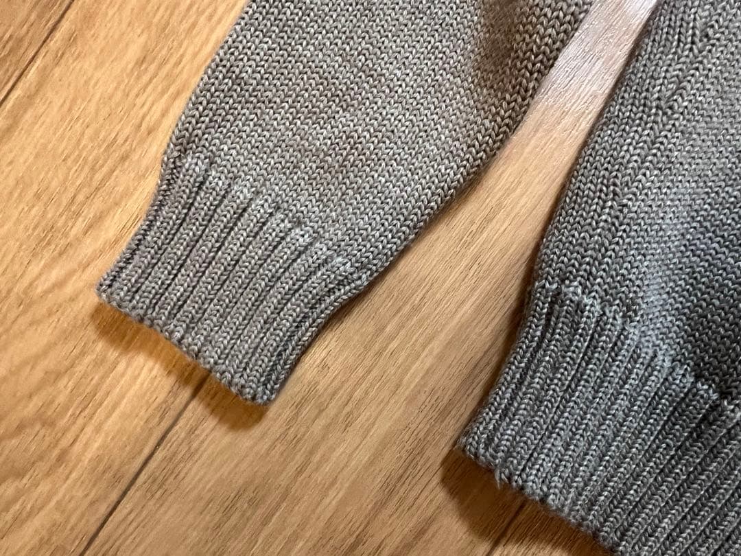 ザノーネ 44 ウールスキッパーニット 美品 ミドルゲージ グレージュ