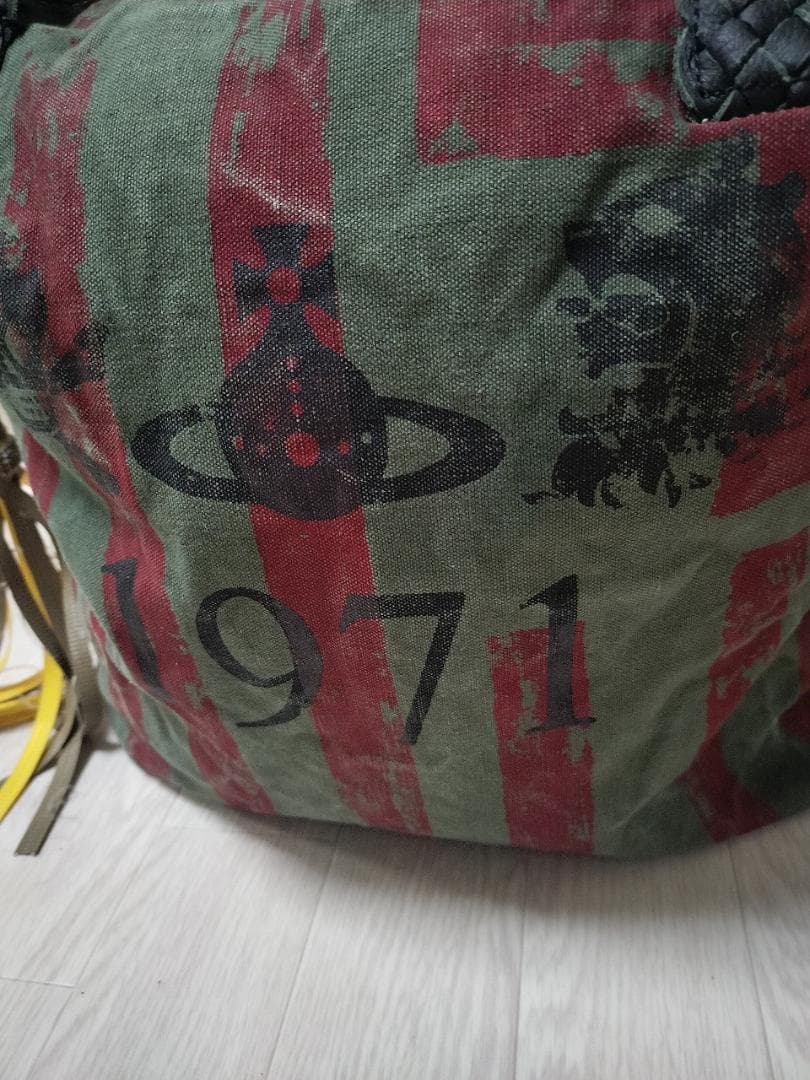 ヴィヴィアン/ヴィンテージ加工再構築ビッグトートバッグ/裏地ネルチェック男女兼用