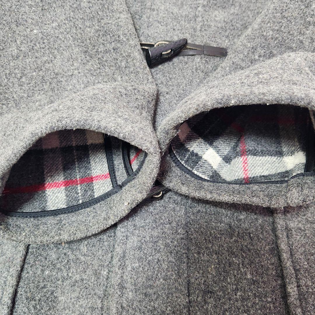 ✨美品✨バーバリー❣️ダッフルコート　L　グレー　バーバリーチェック　ウール