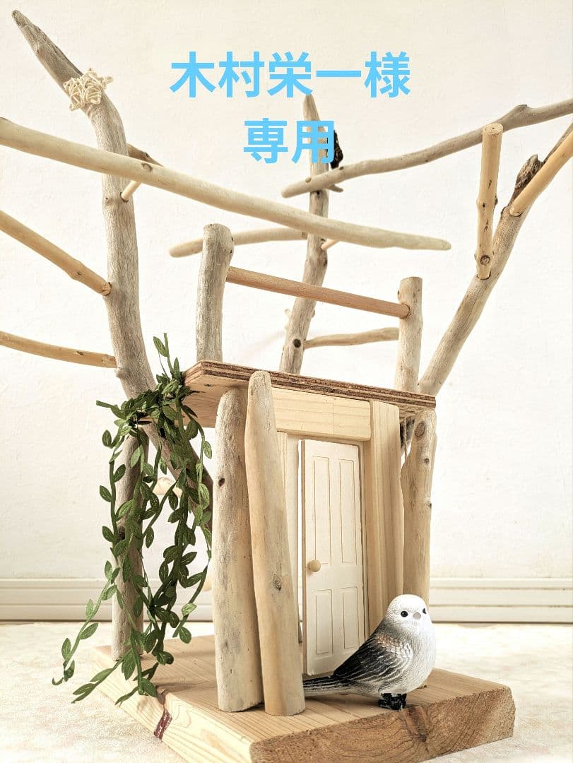 バードアスレチック65流木 バードジム　バードトイ　扉を開けて