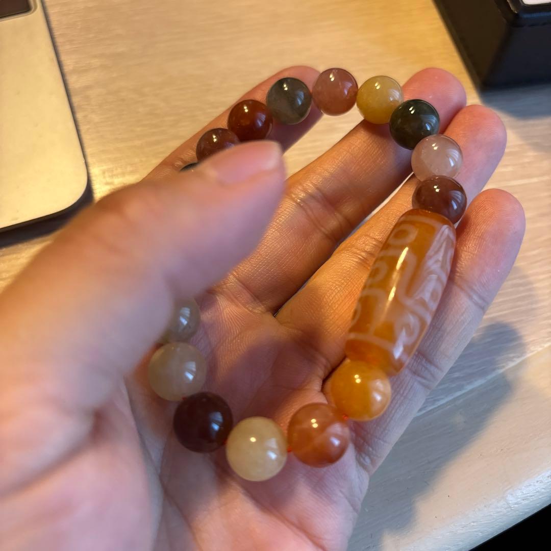 めちゃくちゃ綺麗！オレンジ九眼天珠！ズドドーンとくる！