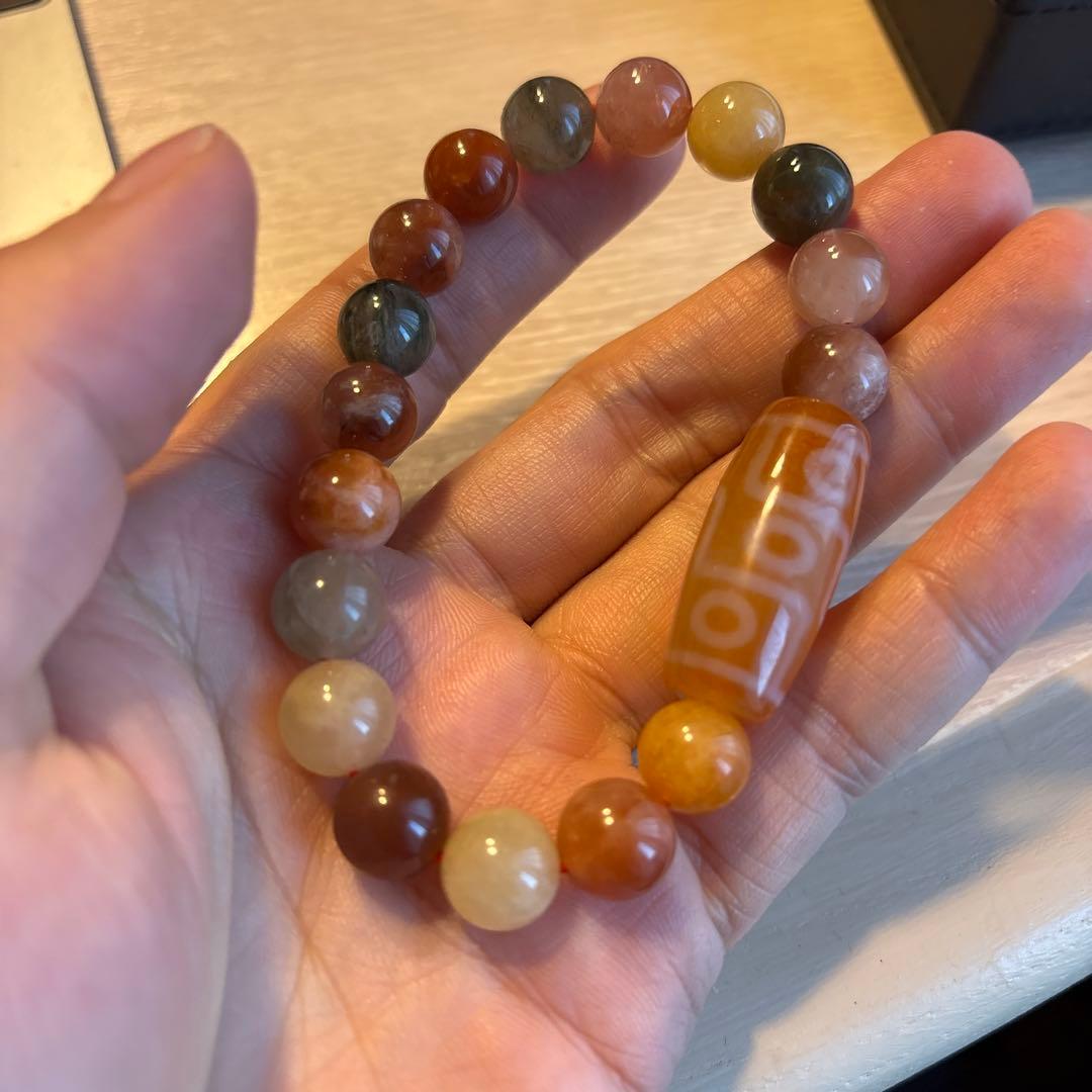 めちゃくちゃ綺麗！オレンジ九眼天珠！ズドドーンとくる！