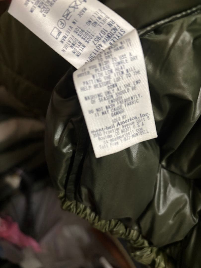 h*o様 mont-bell アルパインダウンジャケット オリーブ　800fp