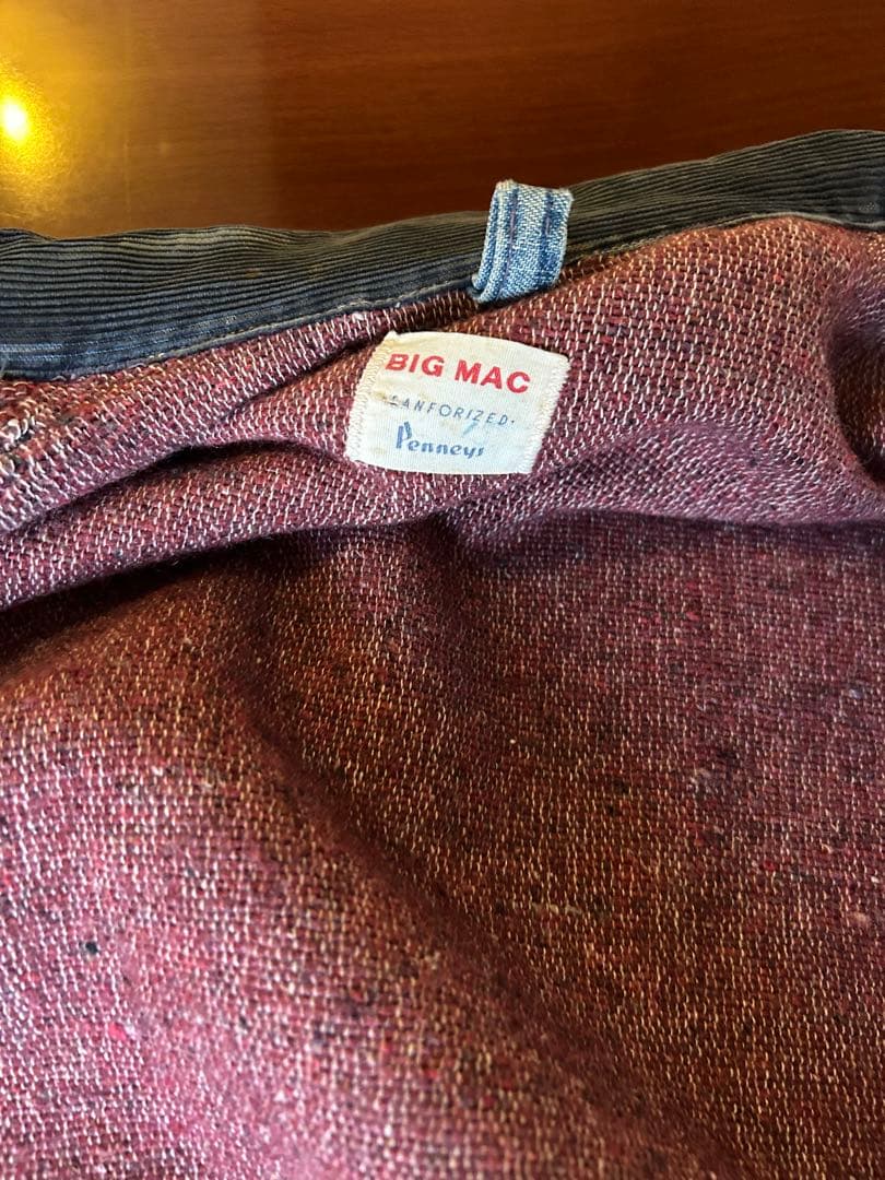 サ*ル様 60's〜70‘s BIG MAC ワークジャケット 裏地ブランケット