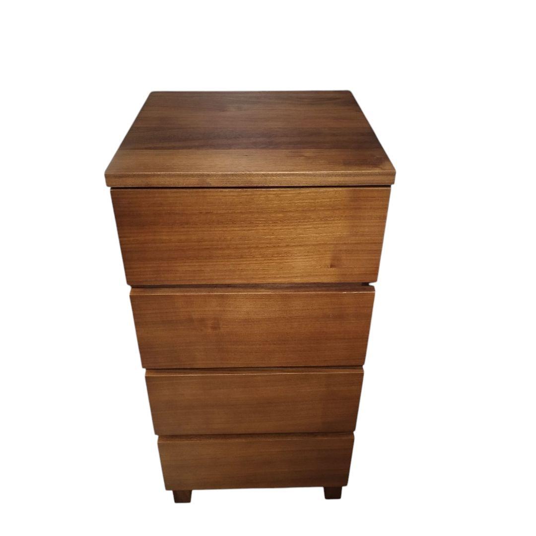 【廃盤希少】無印良品 4段チェスト ウォールナット材 足つき