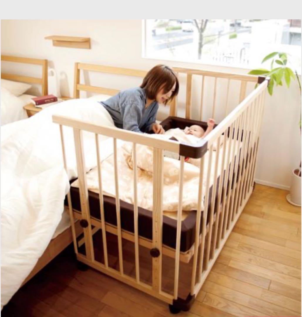 ファルスカ ベッドサイドベッド03 、敷布団、防水マット・マットレス付き