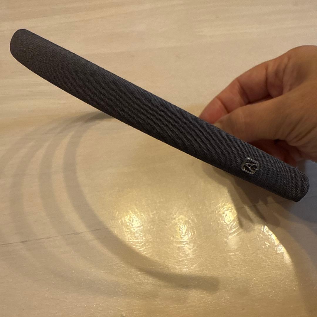 美品　アレクサンドルドゥパリ カチューシャ 10mm グレー　ヘアアクセサリー