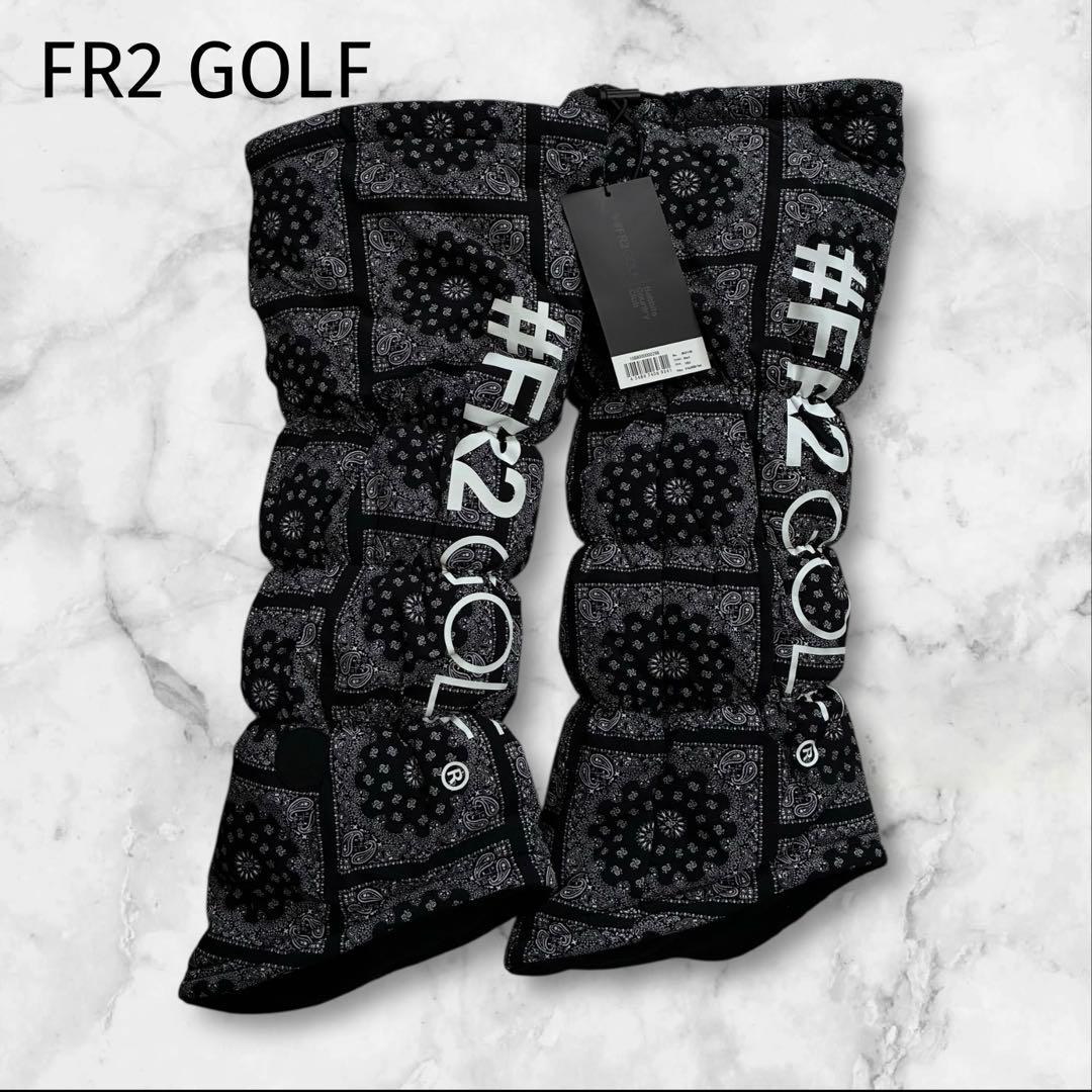 【タグ付き】#FR2 GOLF ゴルフ ペイズリー柄 レッグウォーマー ブラック