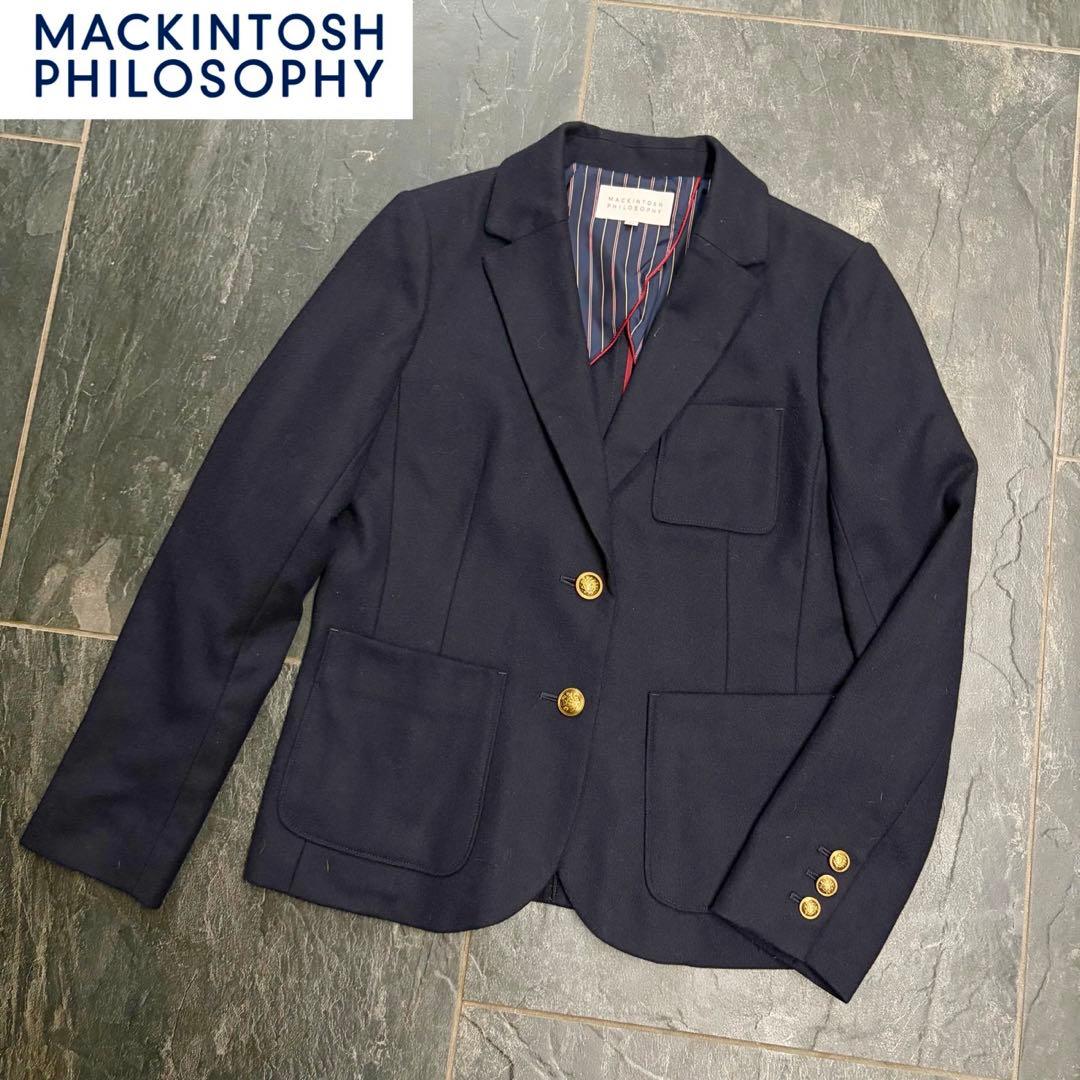 マッキントッシュフィロソフィー　金ボタン　ブレザー　テーラードジャケット　紺ブレ