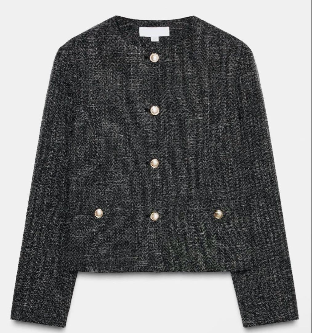 メランジショートブレザー　S即日発送