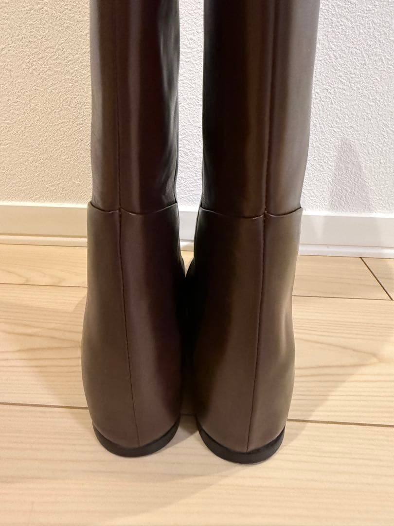 試着のみ　CORSO ROMA ロングブーツ 38 ダークブラウン