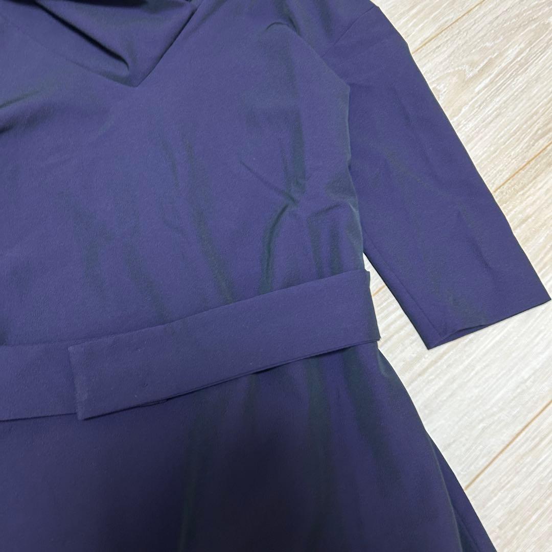 GIGLI ジリ　ロングワンピース　七分袖　タイト　紫　38