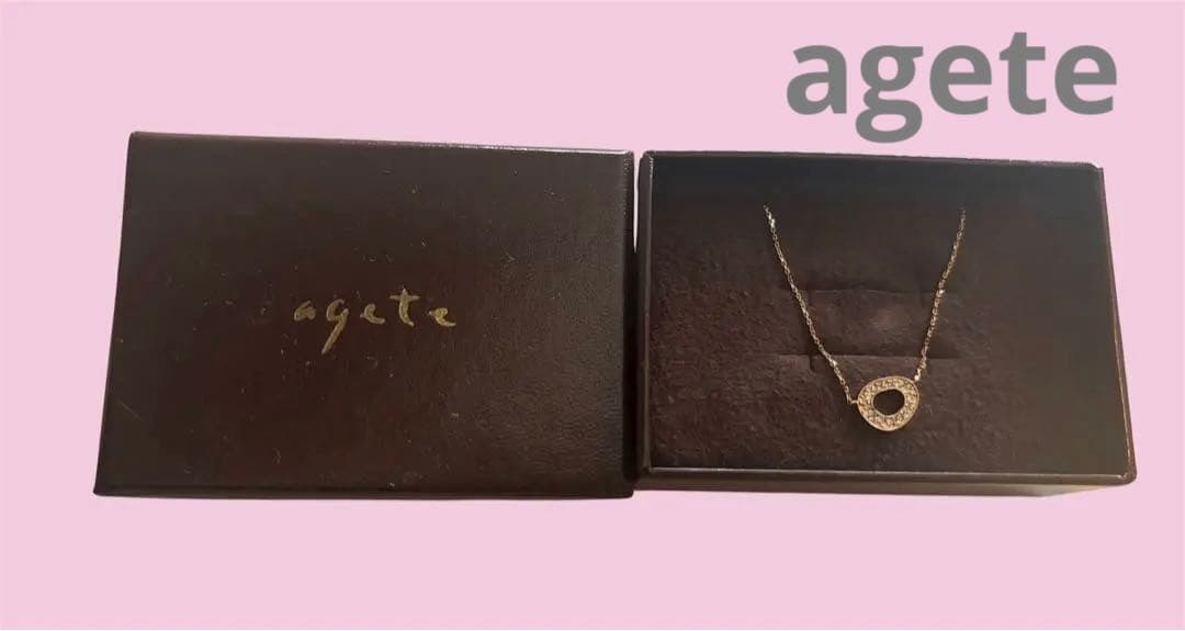 agete k18ダイヤモンネックレス
