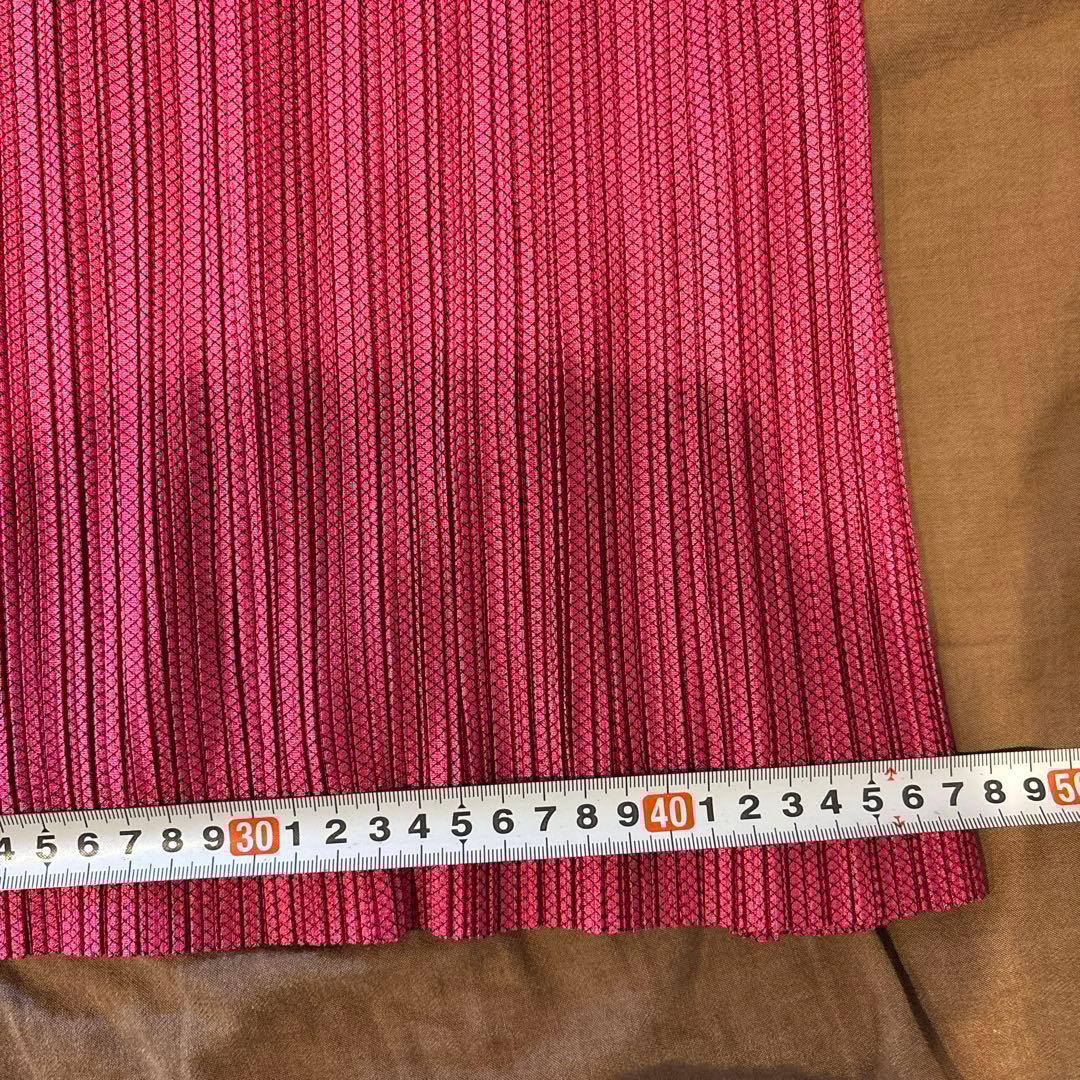 レッドピンク ノースリーブ ロングワンピース