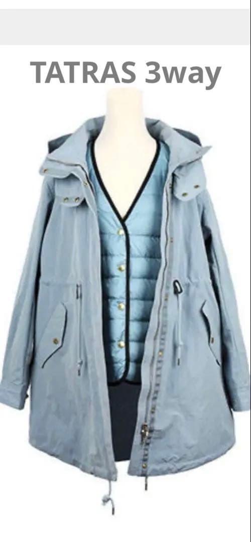 TATRAS タトラス　3wayインナーダウンベスト付き　モッズコート　美品