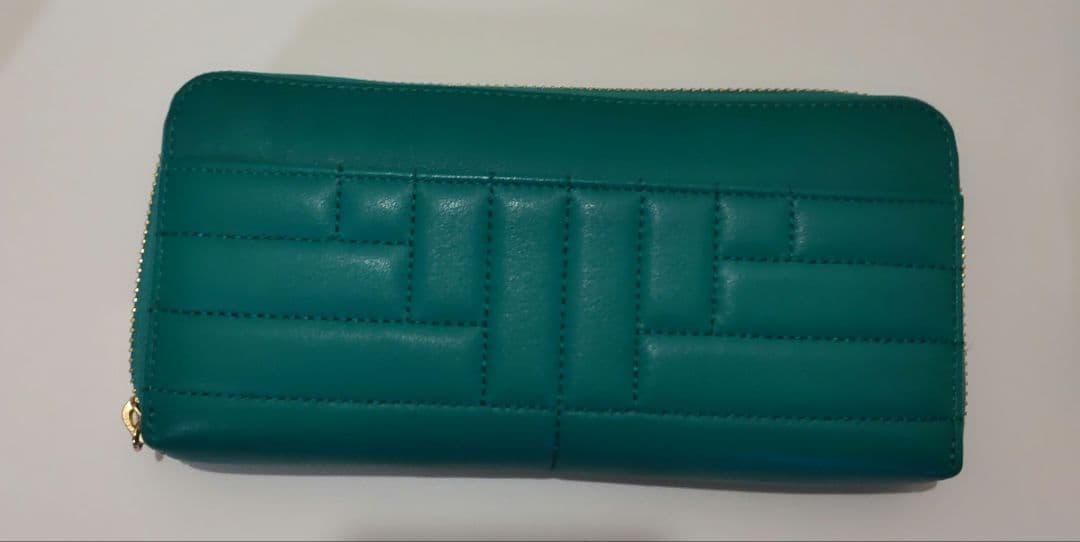 LANVIN en Blueグリーン キルティング長財布