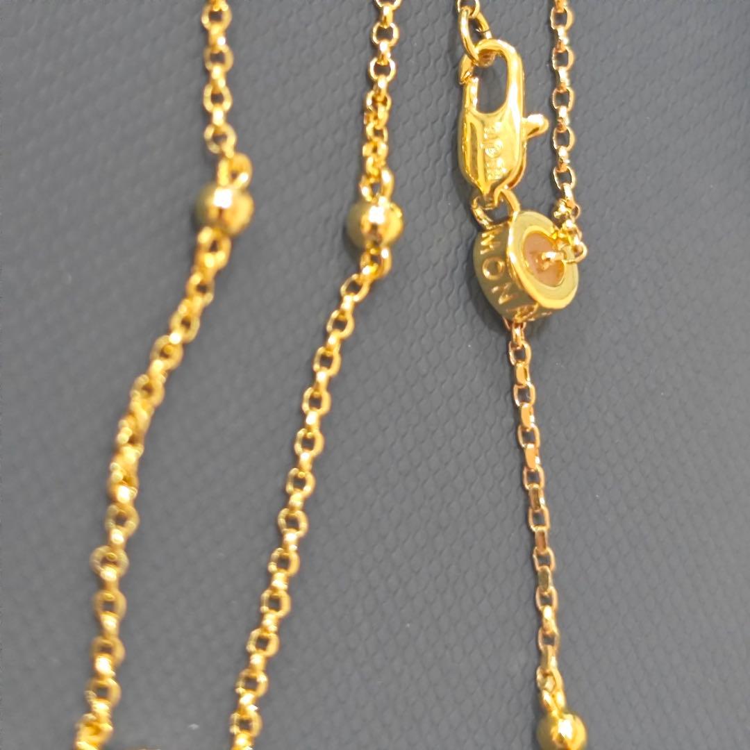 apm Monaco グリーンゴールドネックレス