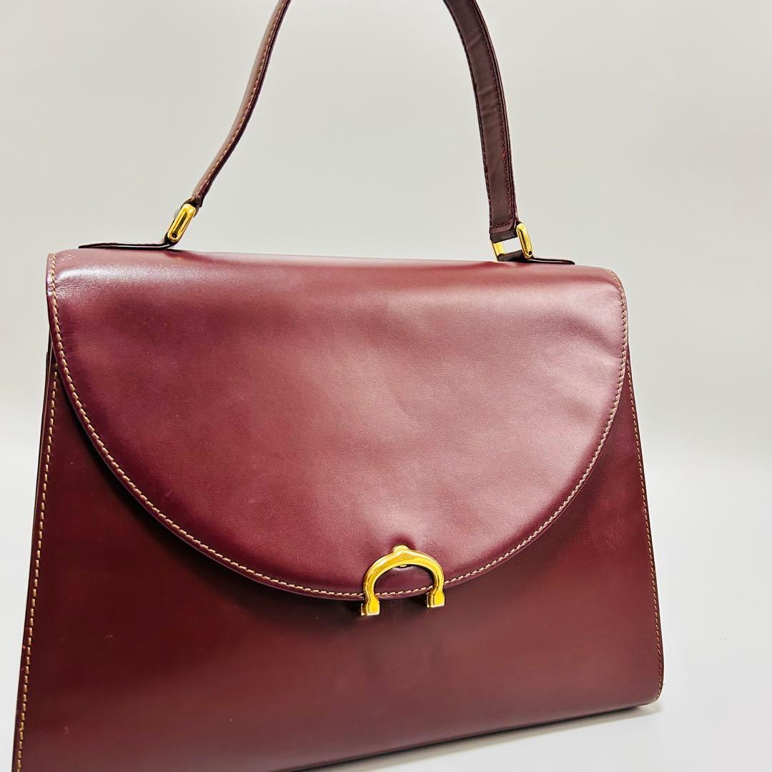 Cartierカルティエ ハンドバッグ マストライン C金具 ゴールド金具