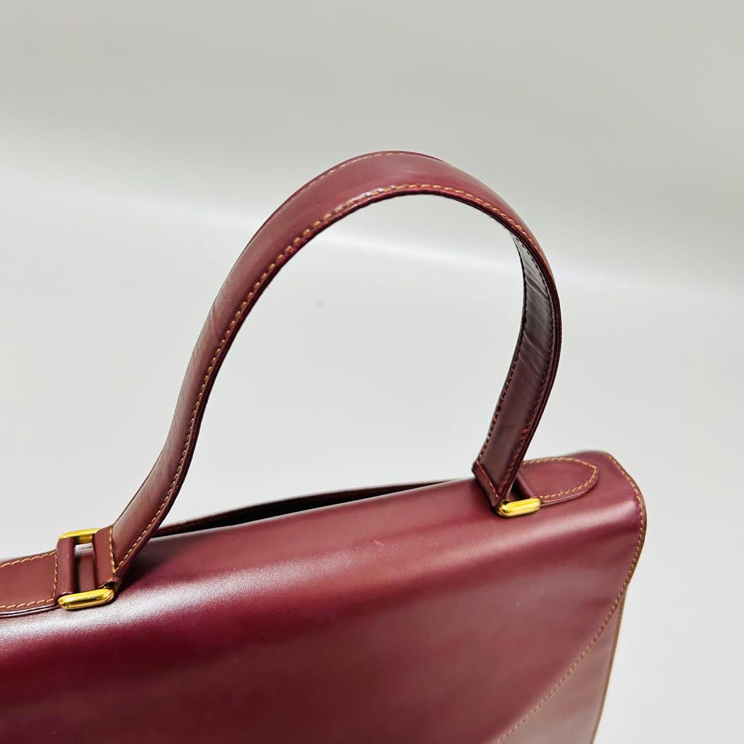 Cartierカルティエ ハンドバッグ マストライン C金具 ゴールド金具