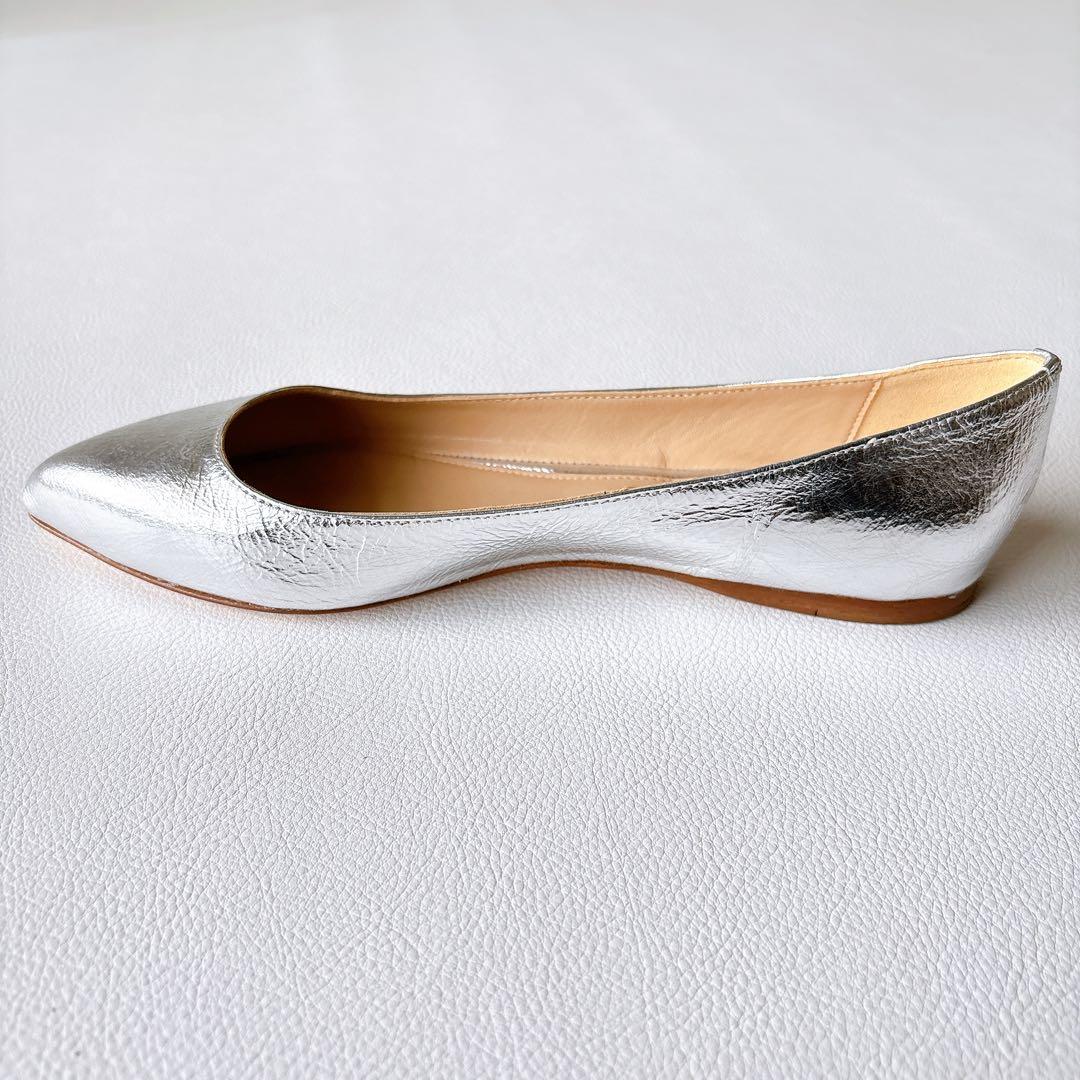 未使用✨ FABIO RUSCONI ポインテッドトゥフラットパンプス　22.5