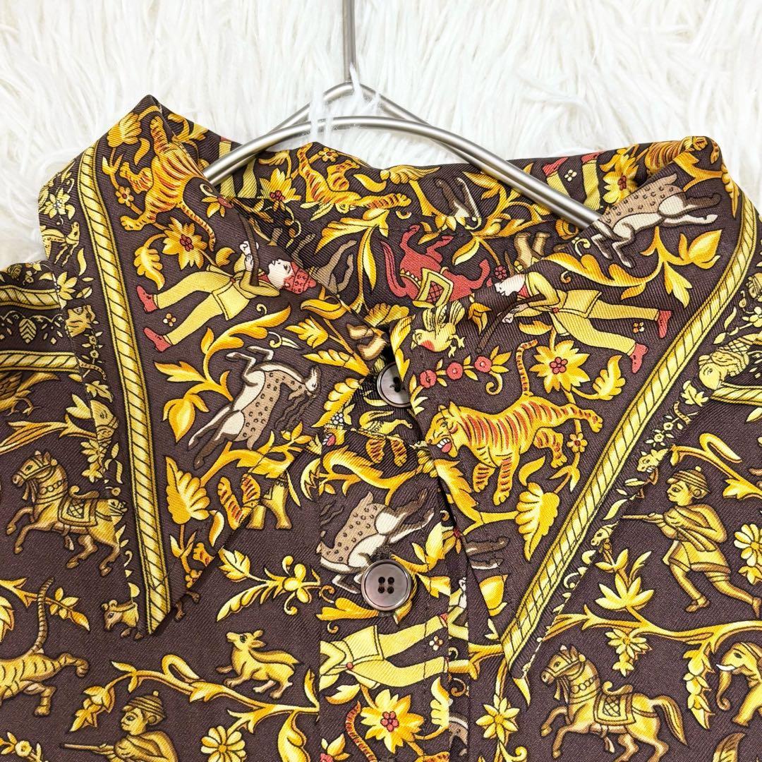 HERMES シルク100 マルジェラ期　CHASSEEN INDE トップス