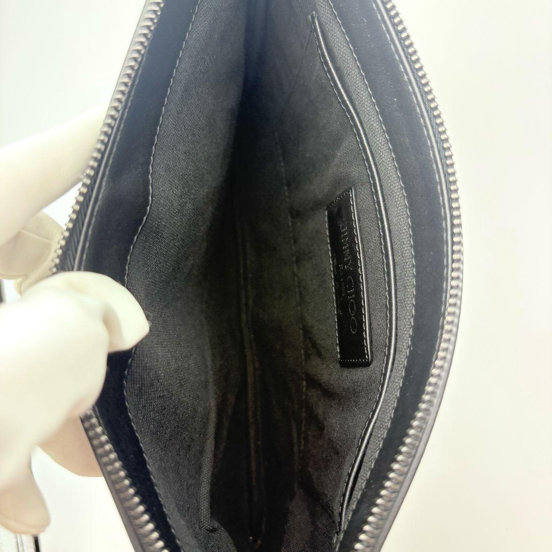 ジミーチュウ スタースタッズ レザー クラッチバッグ セカンドバッグ 本革