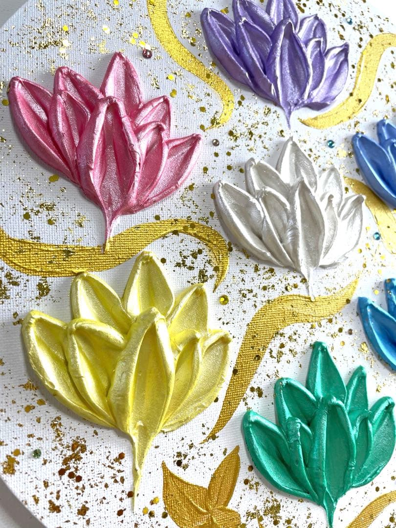 開運絵画　龍神様　赤富士　昇龍　蓮の花　白龍神様からのメッセージ　浄化　護符