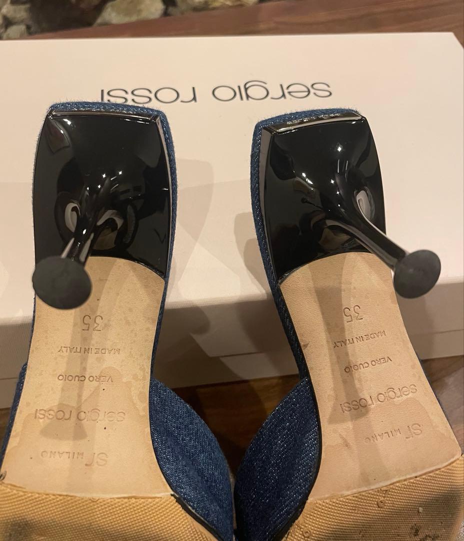 セルジオロッシ　デニムミュール　サイズ35